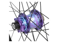 Pride Racing "Wave CFR" BMX Race Complete Wheels - Gloss Black / Splash Blu-Pur, Matrix, 10mm, Disc