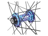Pride Racing "Wave CFR" BMX Race Complete Wheels - Gloss Black / Splash Blu-Pur, Matrix, 10mm, Disc