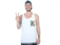 Zoo York "Pocket" Tank Top - White/Camo