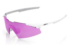 100 Percent "A2" Sunglasses - HiPER Pink Lavender Lens / Aspire Matte White 100 Percent "A2" Sunglasses - HiPER Pink Lavender Lens / Aspire Matte White
