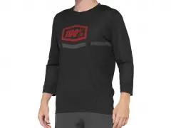 100 Percent "Airmatic" Jersey 3/4 Longsleeve - Black/Red