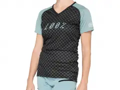 100 Percent "Airmatic Woman" T-Shirt - Checkers/Seafoam 100 Percent "Airmatic Woman" T-Shirt - Checkers/Seafoam