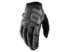 100 Percent "Brisker Cold Weather" Gloves - Heather Grey/Black