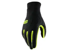 100 Percent "Brisker Xtreme" Gloves - Black/Fluo Yellow