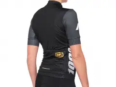 100 Percent "Exceeda Jersey Women"  Zipp T-Shirt - Black/Charcoal