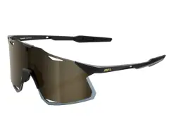 100 Percent "Hypercraft" Sunglasses - Soft Gold Mirror Lens- Black