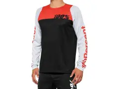 100 Percent "R-Core" Jersey Longsleeve - Black/Racer Red