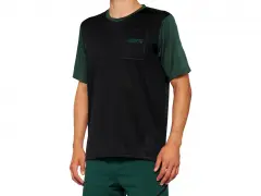 100 Percent "Ridecamp" Jersey T-Shirt - Black/Forest Green