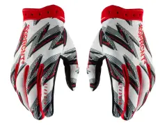 100 Percent "Ridefit" Handschuhe - White/Red