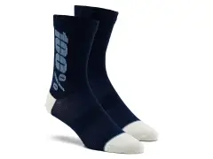 100 Percent "Rythym Merino" Socks - Navy/Slate