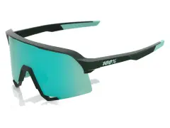 100 Percent "S3" Sunglasses - HiPER Mint Mirror Lens / Soft Tact Juniper 100 Percent "S3" Sunglasses - HiPER Mint Mirror Lens / Soft Tact Juniper