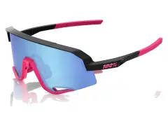100 Percent "Slendale" Sunglasses - HiPER Blue Mirror Lens / Matte Black/Pink 100 Percent "Slendale" Sunglasses - HiPER Blue Mirror Lens / Matte Black/Pink