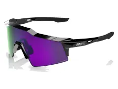 100 Percent "Speedcraft SL" Sunglasses - HiPER Lavender Mirror Polarized Lens / Polished Black 100 Percent "Speedcraft SL" Sunglasses - HiPER Lavender Mirror Polarized Lens / Polished Black
