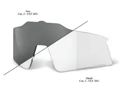 100 Percent "Speedcraft XS" Sunglasses Replacement Lens (photochromic) 100 Percent "Speedcraft XS" Sunglasses Replacement Lens (photochromic)