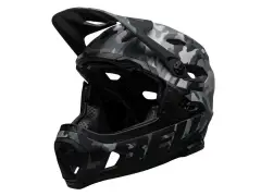Bell "Super DH" Spherical Fullface Helm - Matte Gloss Black Camo