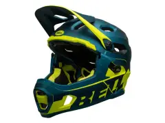 Bell "Super DH" Spherical Fullface Helm - Matte Gloss Blue Hi-Viz
