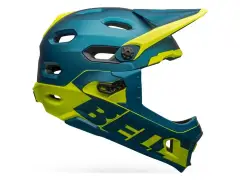 Bell "Super DH" Spherical Fullface Helm - Matte Gloss Blue Hi-Viz
