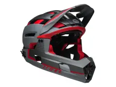 Bell "Super Air R Spherical" Fullface Helm - Matte Gray/Red