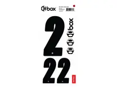 BOX Components "Box Two" BMX Race Zahlen-Sticker - Black BOX Components "Box Two" BMX Race Zahlen-Sticker - Black