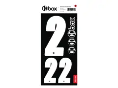 BOX Components "Box Two" BMX Race Zahlen-Sticker - White BOX Components "Box Two" BMX Race Zahlen-Sticker - White
