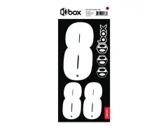 BOX Components "Box Two" BMX Race Zahlen-Sticker - White BOX Components "Box Two" BMX Race Zahlen-Sticker - White