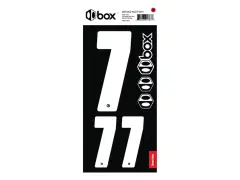 BOX Components "Box Two" BMX Race Zahlen-Sticker - White BOX Components "Box Two" BMX Race Zahlen-Sticker - White