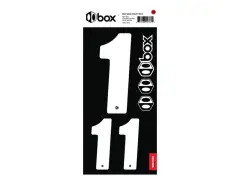 BOX Components "Box Two" BMX Race Zahlen-Sticker - White BOX Components "Box Two" BMX Race Zahlen-Sticker - White
