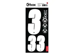 BOX Components "Box Two" BMX Race Zahlen-Sticker - White BOX Components "Box Two" BMX Race Zahlen-Sticker - White