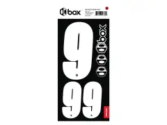 BOX Components "Box Two" BMX Race Zahlen-Sticker - White BOX Components "Box Two" BMX Race Zahlen-Sticker - White