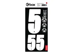 BOX Components "Box Two" BMX Race Zahlen-Sticker - White BOX Components "Box Two" BMX Race Zahlen-Sticker - White