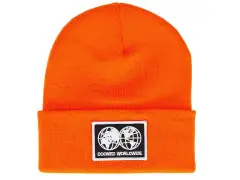 Doomed Brand "Globe Patch" Beanie - Orange