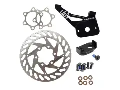 Elevn Technologies "Post Mount 120/10mm" BMX Race Disc Brake Adapter Kit - with V-Brake Cover Bolts Elevn Technologies "Post Mount 120/10mm" BMX Race Disc Brake Adapter Kit - with V-Brake Cover Bolts