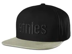Etnies "Corp Snapback" Cap - Black/Black/Gum