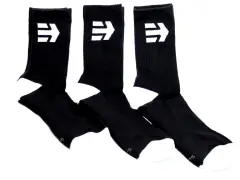 Etnies "Direct V2 3 Pack" Socks (3 Pair) - Black