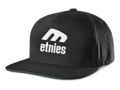 Etnies "Icon E Snapback" Cap - Black/White