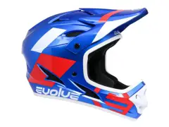 Evolve "Storm" Fullface Helm - Glossy Blue/Red/White
