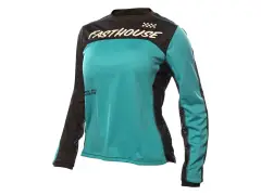 Fasthouse "Classic Mercury Women's Long Sleeve" Jersey - Black/Teal Fasthouse "Classic Mercury Women's Long Sleeve" Jersey - Black/Teal