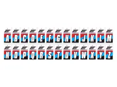 Forward BMX Race Letter Stickers - White Forward BMX Race Letter Stickers - White