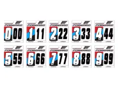 Forward BMX Race Number Stickers - White Forward BMX Race Number Stickers - White