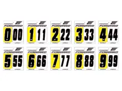 Forward BMX Race Number Stickers - Black