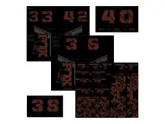 FOX "Custom Decal Kit" MTB Fork and Shock Decal Set FOX "Custom Decal Kit" MTB Fork and Shock Decal Set