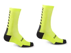 Giro "HRC+ Merino Wool" Socks - Bright Lime/Black