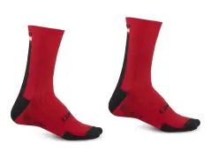 Giro "HRC+ Merino Wool" Socks - Dark Red/Black/Grey
