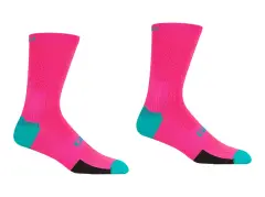 Giro "HRC Team" Socks - Neon Pink/Screaming Teal