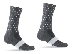 Giro "Seasonal Merino" Socken - Charcoal/White Dots Giro "Seasonal Merino" Socken - Charcoal/White Dots