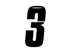 Insight BMX Race Seitennummernschild Zahlen-Sticker - Black Insight BMX Race Seitennummernschild Zahlen-Sticker - Black