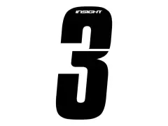 Insight BMX Race Seitennummernschild Zahlen-Sticker - Black Insight BMX Race Seitennummernschild Zahlen-Sticker - Black