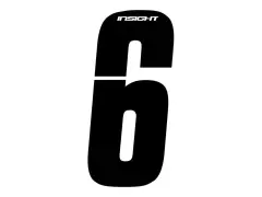 Insight BMX Race Seitennummernschild Zahlen-Sticker - Black Insight BMX Race Seitennummernschild Zahlen-Sticker - Black