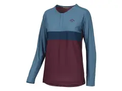 iXS "Flow XTG Women's Long Sleeve Henley" Jersey - Navy iXS "Flow XTG Women's Long Sleeve Henley" Jersey - Navy