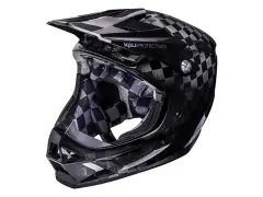 Kali Protectives "Trinity Carbon" Fullface Helm - Solid Gloss Carbon Kali Protectives "Trinity Carbon" Fullface Helm - Solid Gloss Carbon